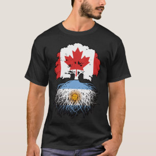 Argentina Argentine Canadian Canada Tree Roots T-Shirt