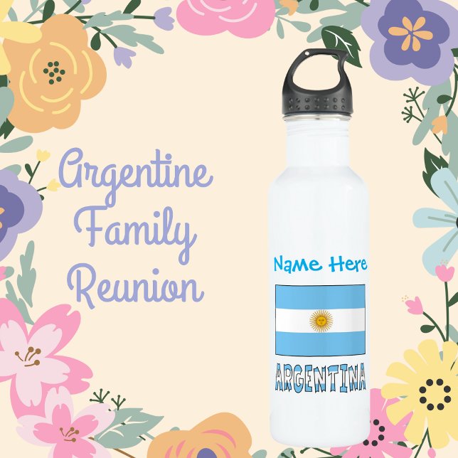 Argentina Argentine Flag Blue Personalisation  710 Ml Water Bottle (Creator Uploaded)