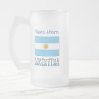 Argentina Argentine Flag Personalised Name Blue