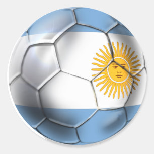 Argentina Argentine Soccer Ball Shirts Classic Round Sticker