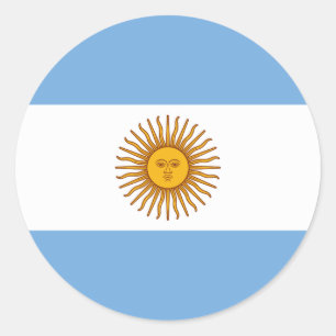 Argentina (Argentinian) Flag Classic Round Sticker