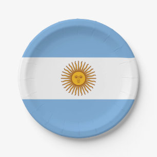 Argentina (Argentinian) Flag Paper Plate