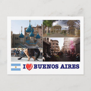 Argentina - Buenos Aires - I love - Postcard
