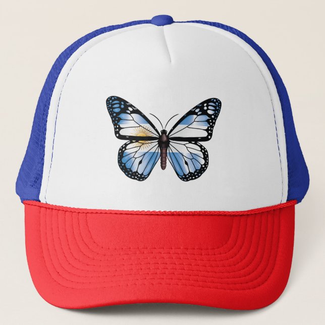 Argentina butterfly monarch flag trucker hat (Front)