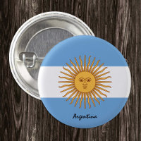 Argentina button, patriotic Argentina Flag