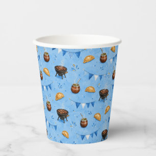Argentina Celebration Pattern Paper Cups