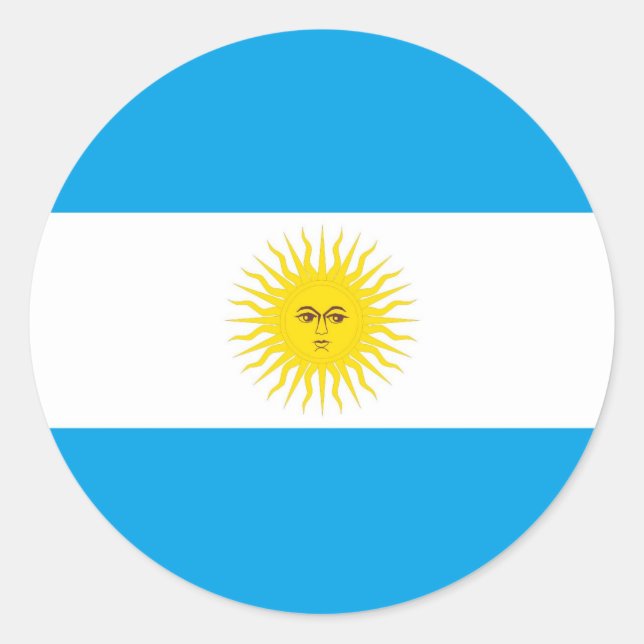 argentina classic round sticker (Front)