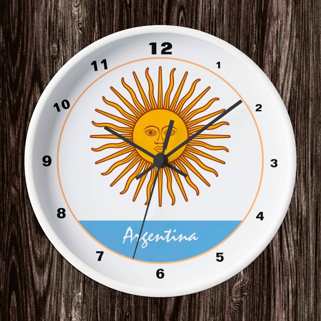 Argentina clock, Modern home decor, Argentina Flag Round Clock (Creator Uploaded)