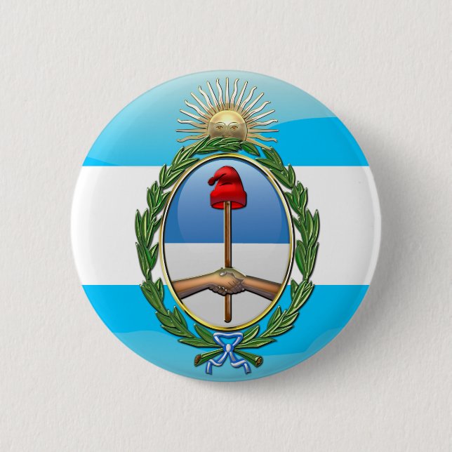 Argentina Coat of arms 6 Cm Round Badge (Front)