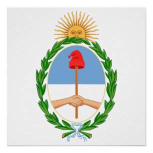 Argentina country coat arms symbol emblem flag poster