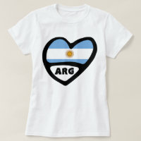 Argentina Country Code Flag Heart ARG