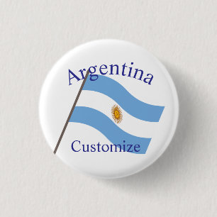 Argentina Country Flag Thunder_Cove 3 Cm Round Badge