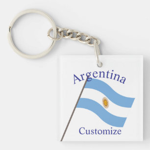 Argentina Country Flag Thunder_Cove Key Ring