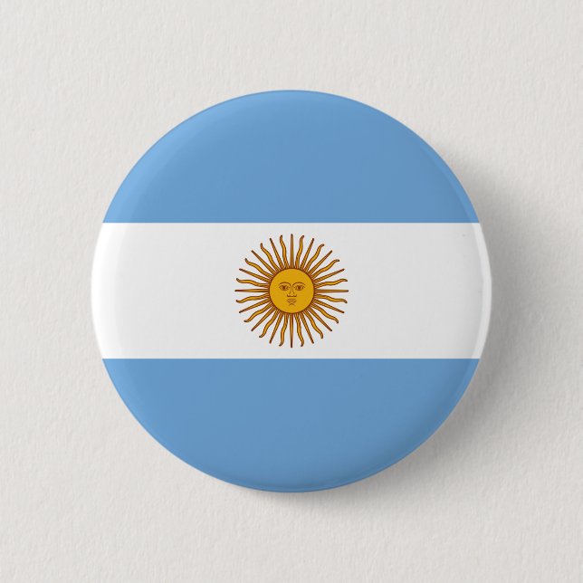Argentina Flag 6 Cm Round Badge (Front)