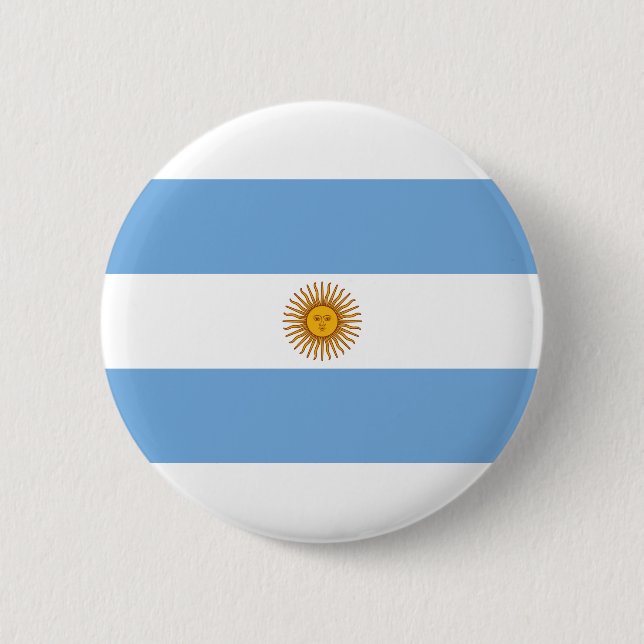 Argentina Flag 6 Cm Round Badge (Front)
