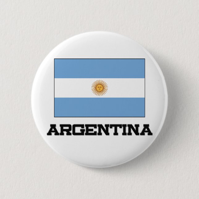 Argentina Flag 6 Cm Round Badge (Front)