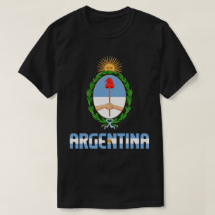 Argentina Flag and Coat Of Arms Patriotic T-Shirt