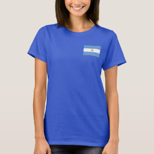 Argentina Flag and Map dk T-Shirt