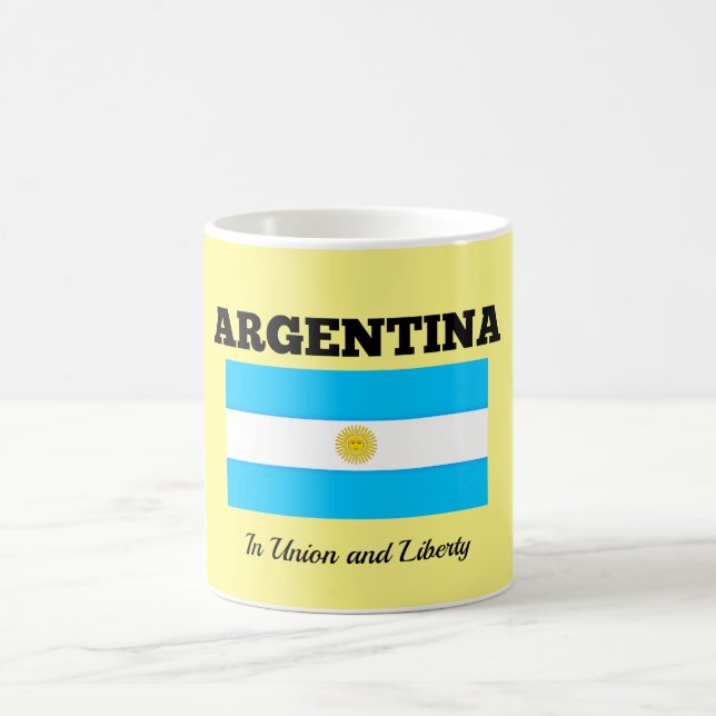 Argentina - Flag and Motto Coffee Mug (Center)
