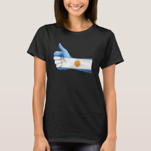 Argentina Flag. Argentina Fist Thumb Up Lovers and T-Shirt