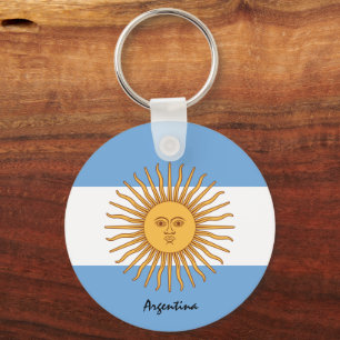 Argentina Flag & Argentina patriots / sports Key Ring