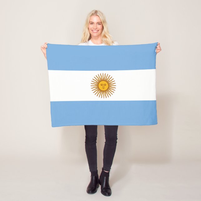Argentina Flag Argentinian Patriotic Fleece Blanket (In Situ)