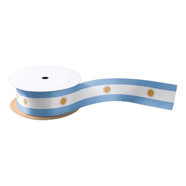 Argentina Flag Argentinian Patriotic Satin Ribbon (Spool)