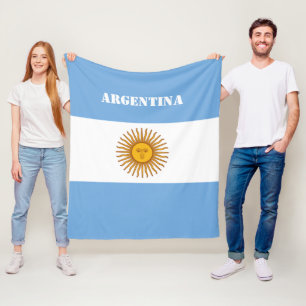 Argentina Flag Argentinian Soccer Football Fleece Blanket
