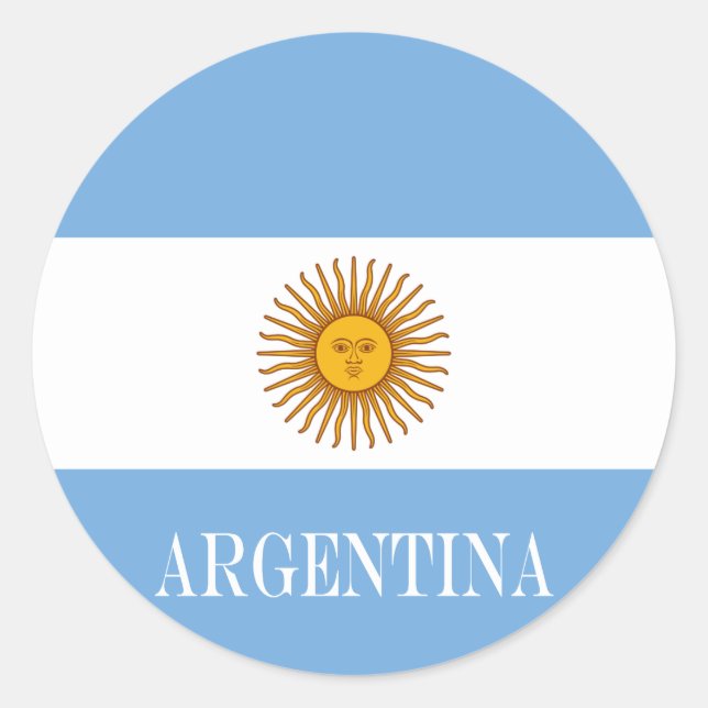 Argentina flag Bandera De Argentina Classic Round Sticker (Front)