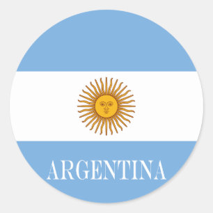 Argentina flag Bandera De Argentina Classic Round Sticker