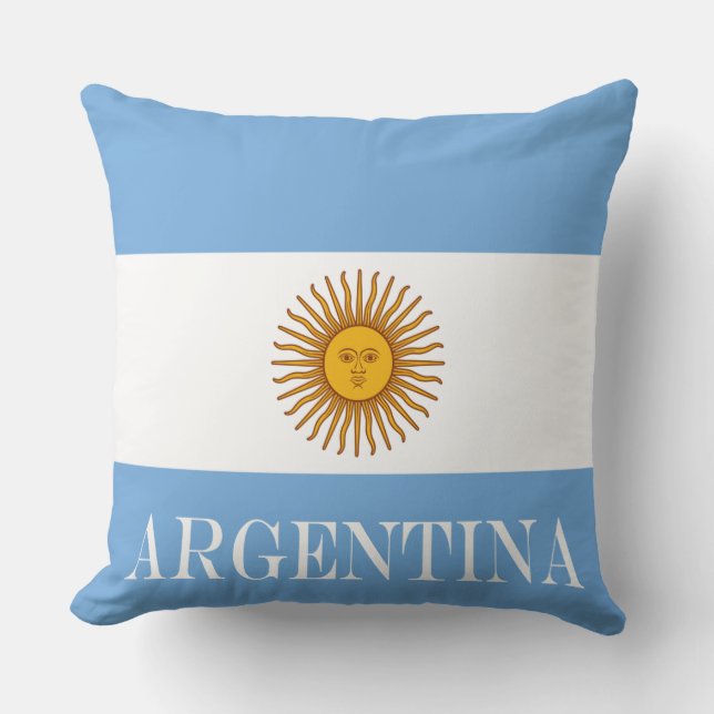Argentina flag Bandera De Argentina Cushion (Front)