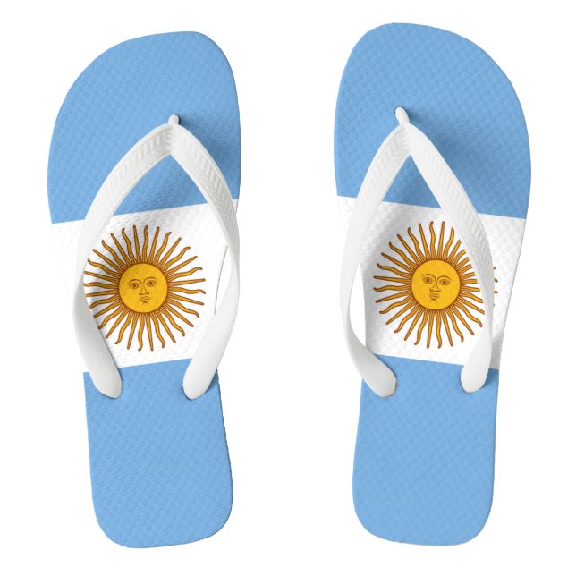 Argentina flag Bandera De Argentina Flip Flops (Footbed)