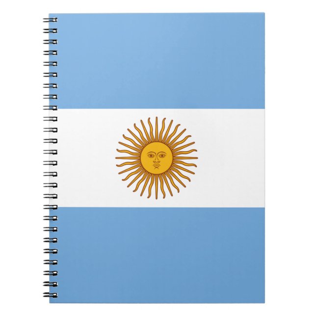 Argentina flag Bandera De Argentina Notebook (Front)