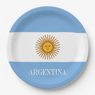 Argentina flag Bandera De Argentina Paper Plate