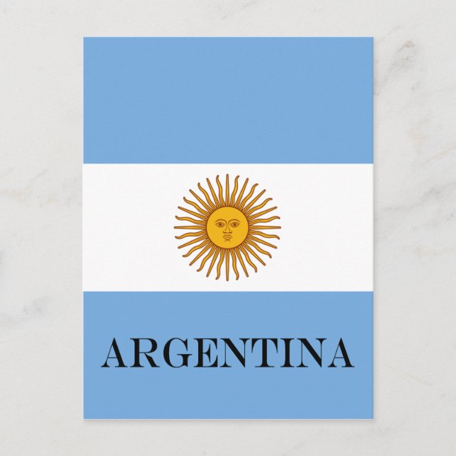 Argentina flag Bandera De Argentina Postcard (Front)
