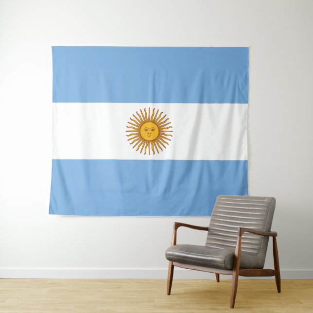 Argentina flag Bandera De Argentina Tapestry (In Situ (Horizontal))