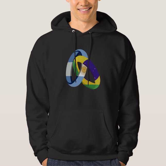 Argentina Flag Brazil Grown Ring Marriage Wedding Hoodie (Front)