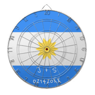 Argentina Flag BTS Valentine's Day Custom Message Dartboard