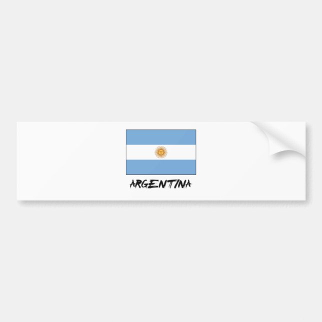 Argentina Flag Bumper Sticker (Front)