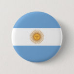 Argentina Flag Button<br><div class="desc">National Flag of Argentina Button. Prendedor con la bandera de la República Argentina.</div>