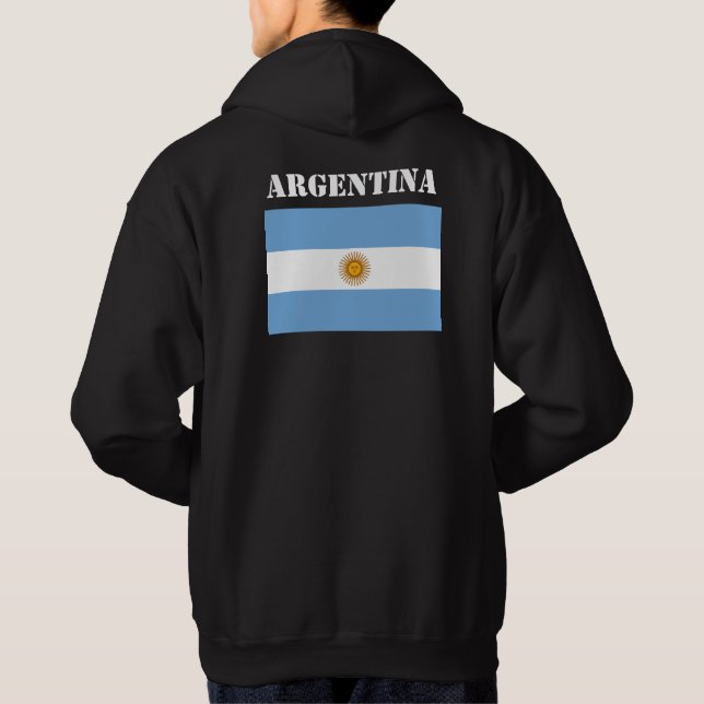 Argentina Flag championship Football Soccer Hoodie (Back)