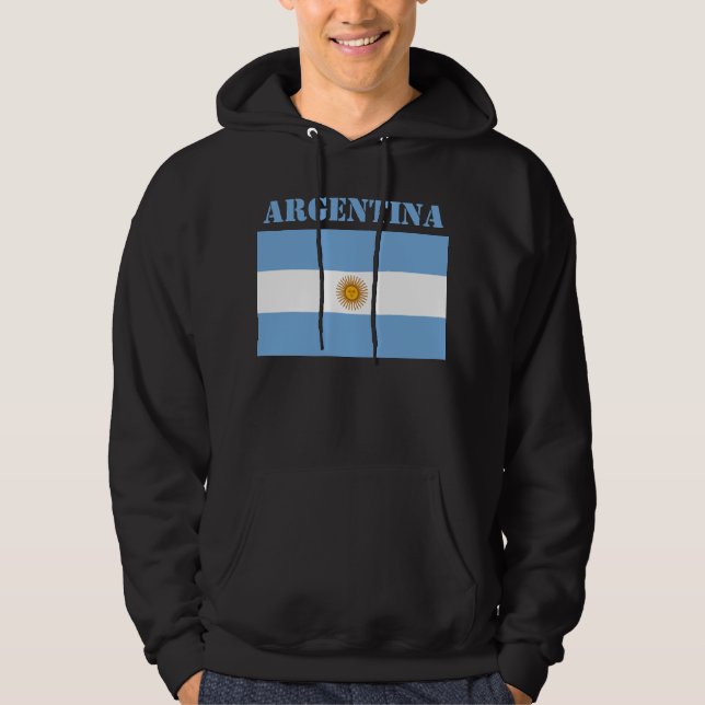 Argentina Flag championship Football Soccer Hoodie (Front)