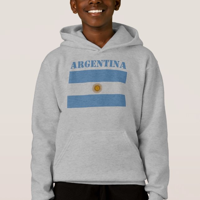 Argentina Flag championship Football Soccer Hoodie (Front)