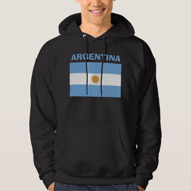 Argentina Flag championship Football Soccer Hoodie (Front)