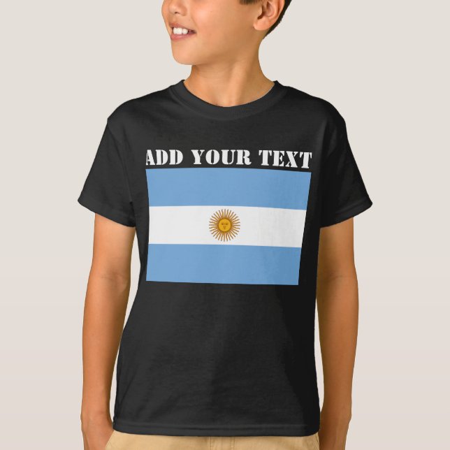 Argentina Flag Championship Football Soccer T-Shirt (Front)