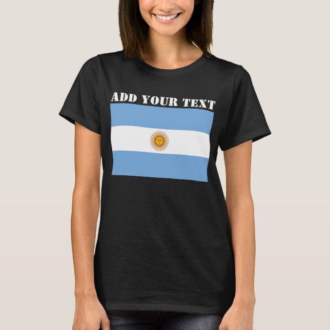 Argentina Flag championship Football Soccer T-Shirt (Front)