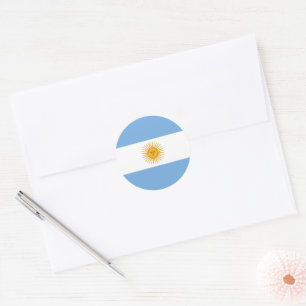Argentina flag classic round sticker