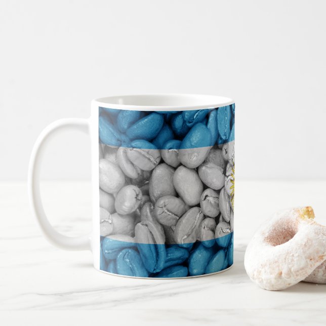 Argentina flag coffee coffee mug (With Donut)