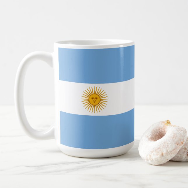 Argentina flag coffee mug (With Donut)
