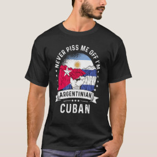 Argentina Flag Cuba Grown Humour Citizen Pride T-Shirt